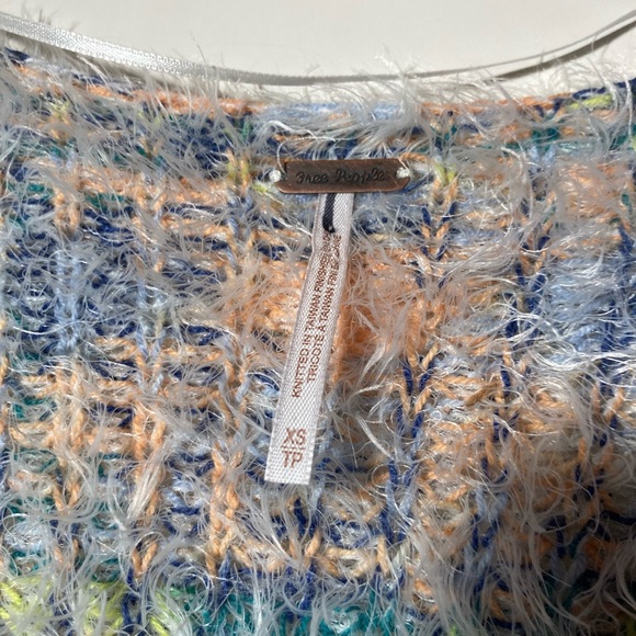 Free People Gelato Pullover Oversized Sweater Galaxy Combo Color Sz XSmall EUC - Picture 7 of 14